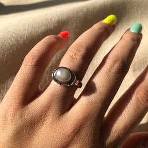 Sterling Silver Pearl Ring